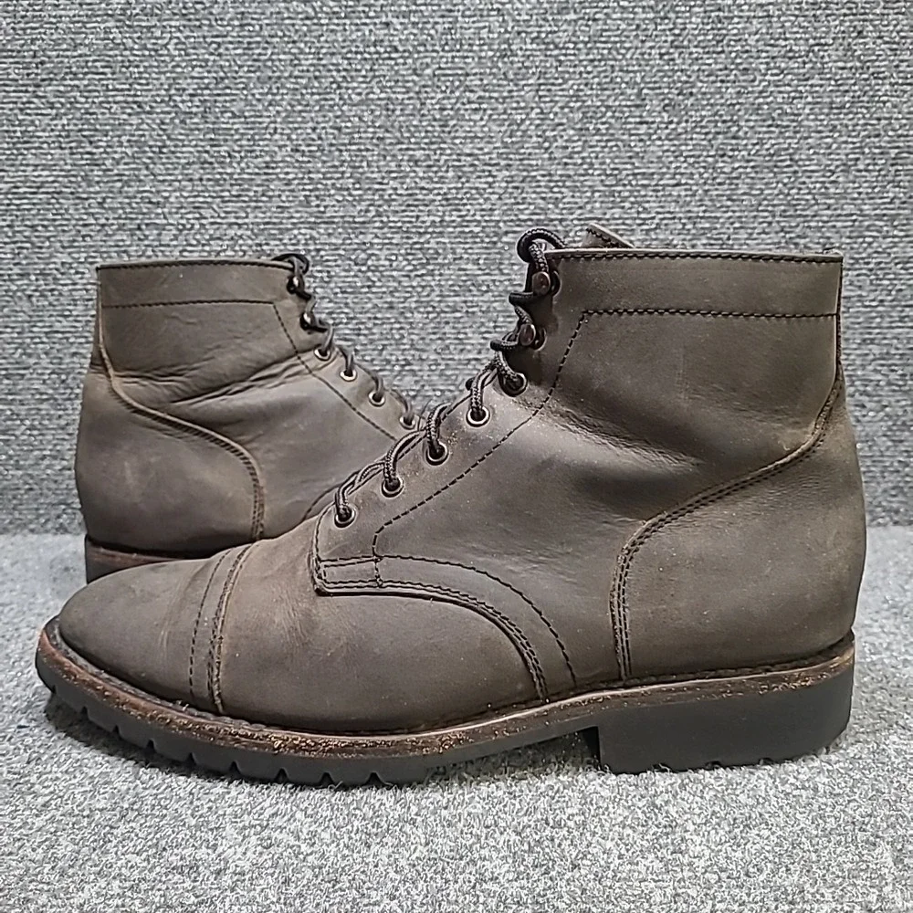 Thursday Boot Company Captain StormKing Dark Olive Leather Combat Boots US 11.5